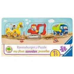 RAVENSBURGER 3066 Die kleine Baustelle 3 Teile My First Wooden Puzzle