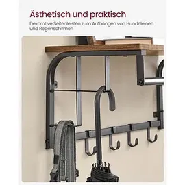 VASAGLE Wandgarderobe LCR12BX Braun