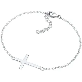 Elli Kreuz Horizontal Schlicht 925 Silber 19 cm