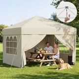 GUNJI 3x3/6M faltbarer Pavillon Gartenpavillon Winterfestes Pop-up-Partyzelt