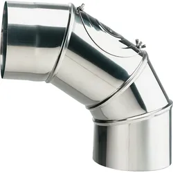 Edelstahl Abgasrohr Rauchrohrbogen Bogen Möck DN150 mm Knie Heizung verstellbar Abgas