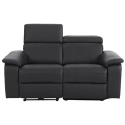 2-Sitzer HOME AFFAIRE "Binado", schwarz, B:158cm T:99cm, Webstoff (95% Polyester/5% Nylon), Sofas, mit manueller oder elektrischer Relaxfunktion mit USB-Anschluss