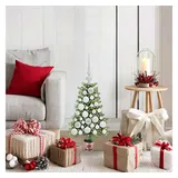vidaXL Weihnachtsbaum mit Beleuchtung Grün 65 cm
