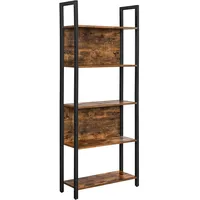 VASAGLE Bücherregal 62 x 24 x 165 cm Braun-Schwarz
