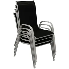 DEGAMO PALAMOS Gartenstuhl 56 x 0 x 95 cm schwarz 4 St.