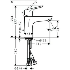 Hansgrohe Focus 100 Einhandmischer chrom 31607000