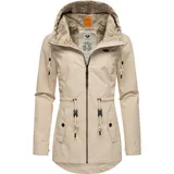 Ragwear Outdoorjacke Übergangsjacke Monadis mit Kapuze, Leichte Damen Übergangsjacke mit wasserdichtem Obermaterial, beige