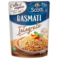 Riso Scotti Basmati Integrale Gedämpfter Fertigreis Vollkorn-Basmati Reis 230g