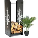 DanDiBo Ambiente Kaminholzregal Innen Metall 100 cm Schwarz