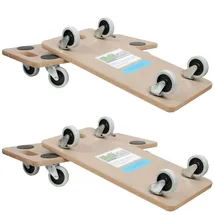 Baumarktplus 4er Set Transportroller SOFT WHEEL indoor MDF Platte 200 kg