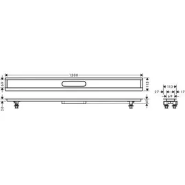 Hansgrohe uBox universal Install-Set 1200mm, für Duschrinnen Fertigsets