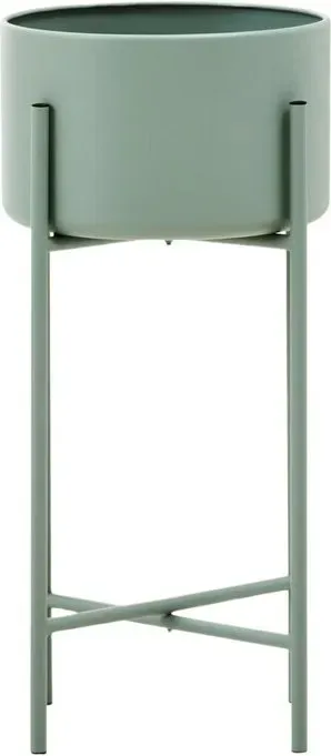 Premier Housewares Robuster großer grüner freistehender Pflanzkorb für den Boden, moderner Outdoor-Blumentopf für Blumen, langlebiger Boden-Pflanzkorb