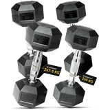 HQ Germany® Hexagon Hanteln Set | Geruchsarm, ±1,5% Gewichtstoleranz | Hantel Set, Kurzhantel Set, Dumbbellset, Hantelset Hexagon, Kurzhantelset, Hexagon Kurzhantel-Set