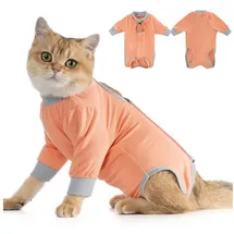 Avont Katzenbody OP Erholungsanzug Modal Kastration Leckschutz Suit S-Coral