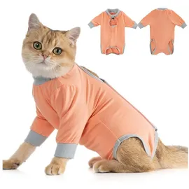Avont Katzenbody OP Erholungsanzug Modal Kastration Leckschutz Suit S-Coral