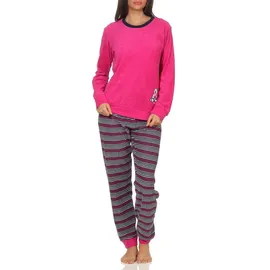 normann-wäschefabrik Frottee Pyjama Schlafanzug mit Bündchen Pink 44/46