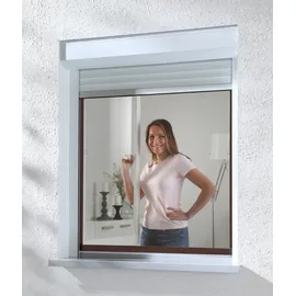 hecht International Fliegengitter mit Aluminiumrahmen 130 x 150 cm Braun