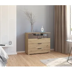 rauch Kommode »Skyla« - 93x42x81cm - braun - Holz / Holz