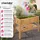 Tectake Hochbeet mit Ablage 119 x 53 x 90 cm braun