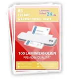 selbstklebende Laminierfolien A5, 2 x 125 Mic, matt