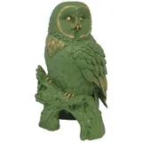 FD Figur Eule Polyresin 50 x 27 x 26 cm grün