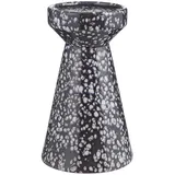 BUTLERS Stumpenkerzenhalter Speckle Dolomit Schwarz