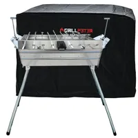 Grillpeter Mangal Ararat 2 mm Schaschlikgrill + 9er Drehspieß