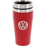 VW Collection - Original Volkswagen Isolierter Edelstahl Thermo-Becher (Doppelwandig/450ml/Rot)