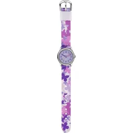 JACQUES FAREL HCC 3142 Gehäusefarbe silberfarben Textilarmband lila