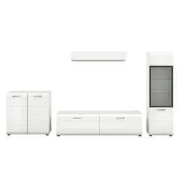 Möbel Kraft Wohnkombination ¦ weiß ¦ Maße (cm): B: 305 H: 160