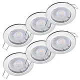 Oktaplex lighting Oktaplex 6er Set Deckenstrahler Sedan inkl. LED-Module Neutralweiß 380lm 4,8W Chromoptik Spots