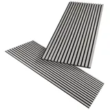 HAGEFOL Wandpaneel Akustikpaneele Holz, 3D Lamellenwand, verschiedene Größen, BxL: 60,00x120,00 cm, 1,44 qm, 3D Optik, Akustische Dämmung