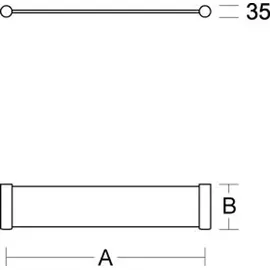 pba 01 Glasablage,seitlichen Halterungen aus Nylon, 140x620(656)mm