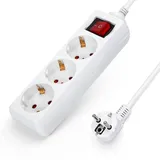 Aigostar Steckdosenleiste 1,5 m Weiß 3 St.