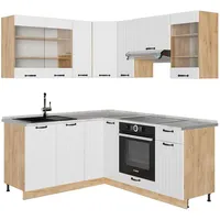 Vicco Winkelküche Fame-Line L-Form 190 cm weiß