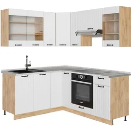Vicco Winkelküche Fame-Line L-Form 190 cm weiß