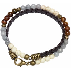 Mey & Edlich Herren Armband Leibwächter-Wickelarmband schwarz M - M