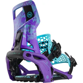 NIDECKER Supermatic Snowboard – Universelle, doppelt einsteckbare automatische Bindung – Komfortabel und zuverlässig wie eine Klassische Zwei-Riemen-Bindung - Joker Purple