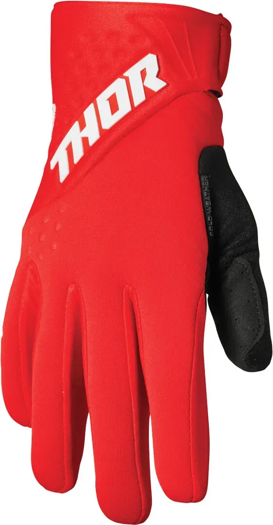 Thor Spectrum Cold Weather Motorcross handschoenen, wit-rood, M Voorman