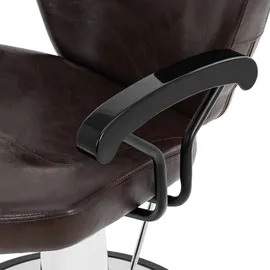 Physa Ilford Friseurstuhl mit Kopfstütze und Fußstütze - braun - Braun