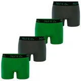 Phil & Co. Berlin Retro Pants Jersey in grün-anthrazit | Gr.: L