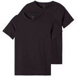 NAME IT Jungen Nkm t-shirt Slim 2p Noos T Shirt, Schwarz, 146-152