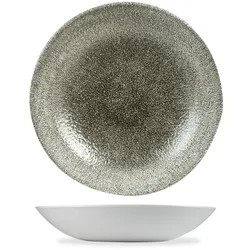 Churchill Super Vitrified Studio Prints Raku Raku Quartz Black Teller Tief Coup 24,8cm, 12 Stück Raku Quartz Schwarz Rund