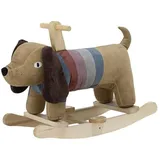 Bloomingville Schaukeltier Charlie Schaukelspielzeug Hund, Braun Polyester für Kinder ab 24 Monate braun