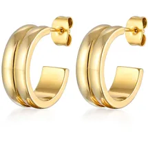 Elli Creolen goldfarben 375 Ohrstecker