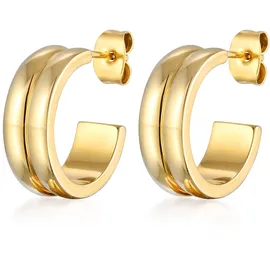 Elli Creolen goldfarben 375 Ohrstecker