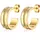 Elli Creolen goldfarben 375 Ohrstecker