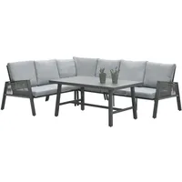 Garden Impressions ANDREA Rope Ecklounge Gartenmöbel Gruppe links grau