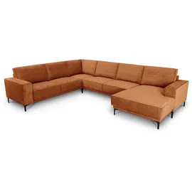 OTTO home Wohnlandschaft Mikrofaser U-Form 3-Sitzer Rot