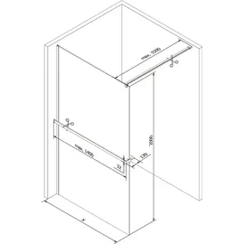 Mexen Kioto+ Duschtrennwand 80 x 200 cm 800-080-121-
